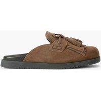Steve Madden Maurea Suede Tassel Mule Slippers Medium Brown