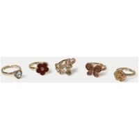 M&S Pretty Motif Ring Pack Multi