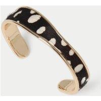 M&S Faux Deer Print Skinny Bangle Brown Mix