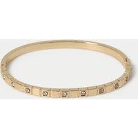 M&S 14ct Gold Plated Crystal Stone Bangle Gold Mix
