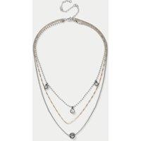 M&S Crystal Detail Ball Chain Necklace Multi