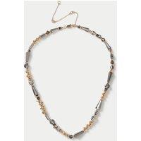 M&S Intricate Beaded Glass Necklace Multi