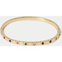 M&S 14ct Gold Plated Multi Stone Bangle Multi