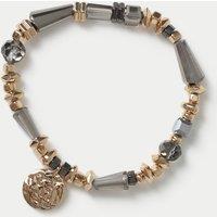 Per Una Glass Bead Stretch Bracelet Gold Mix
