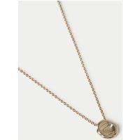 M&S 14ct Gold Plated Molten Coin Necklace Gold