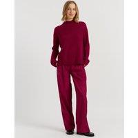 Chinti & Parker Pure Cashmere Funnel Neck Relaxed Jumper Red