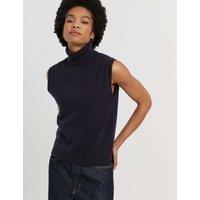 Chinti & Parker Wool Rich Knitted Vest with Cashmere Navy