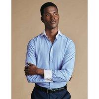 Charles Tyrwhitt Slim Fit Non-Iron Pure Cotton Striped Winchester Shirt Blue