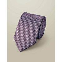 Charles Tyrwhitt Geometric Pure Silk Tie Lilac