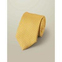 Charles Tyrwhitt Geometric Pure Silk Tie Lemon