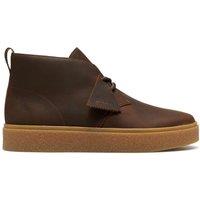 Clarks Originals Boxbee Leather Desert Boots Dark Brown