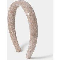 M&S Neutral Sequin Aliceband Golden Rose