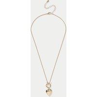 M&S Heart T-bar Necklace Gold
