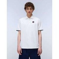 Napapijri Pure Cotton Badge Polo Shirt Soft White