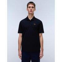 Napapijri Pure Cotton Badge Polo Shirt Dark Navy
