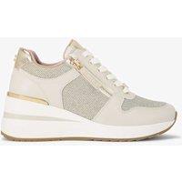 Carvela High Rise Platform Trainers Gold