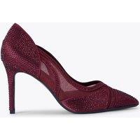 Carvela Embellished Stiletto Heel Pointed Court Shoes Red