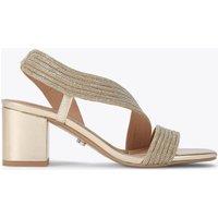 Carvela Sparkle Block Heel Slingback Sandals Gold