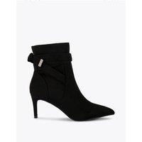 Carvela Strap Detail Stiletto Heel Pointed Ankle Boots Black