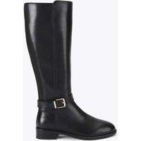 Carvela Leather Flat Riding Boots Black
