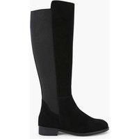 Carvela Suede Flat Knee High Boots Black