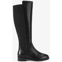 Carvela Leather Flat Knee High Boots Black