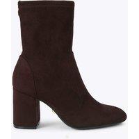 Carvela Block Heel Ankle Boots Dark Brown
