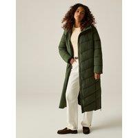 Regatta Eloria Hooded Longline Puffer Coat Khaki