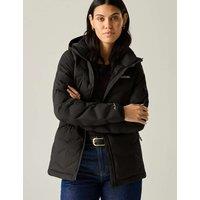 Regatta Deyla Water Repellent Hooded Quilted Jacket Black