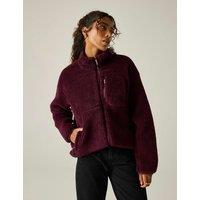 Regatta Roswind Funnel Neck Fleece Top Burgundy