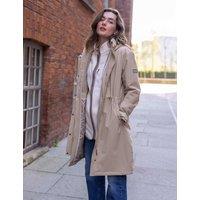 Regatta Yasira Hooded Padded Longline Jacket Beige