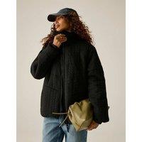 Regatta Amaryl Textured Funnel Neck Padded Jacket Black