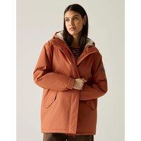 Regatta Brielly Waterproof Insulated Hooded Raincoat Orange