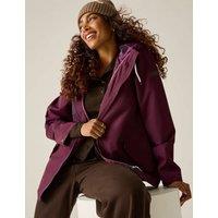 Regatta Bayletta Waterproof Hooded Raincoat Burgundy