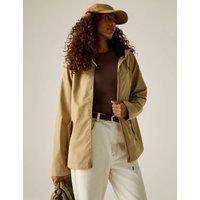 Regatta Bayletta Waterproof Leopard Print Hooded Jacket Beige