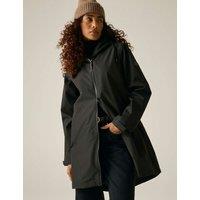 Regatta Brianka Waterproof Hooded Longline Jacket Black