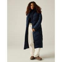 Regatta Eloria Hooded Longline Puffer Coat Navy