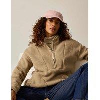 Regatta Frankie Borg Funnel Neck Longline Sweatshirt Beige