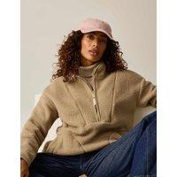 Regatta Frankie Borg Funnel Neck Longline Sweatshirt Beige