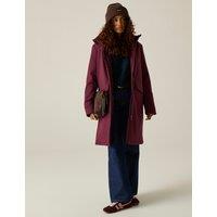 Regatta Ramona Hooded Padded Longline Raincoat Burgundy
