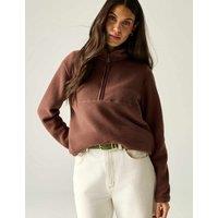 Regatta Frankie Borg Funnel Neck Relaxed Sweatshirt Brown