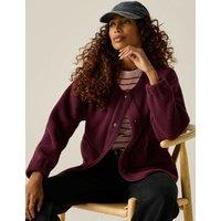Regatta Lea Borg Full Button Fleece Burgundy