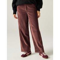 Regatta Cotton Rich Cord Wide Leg Trousers Red