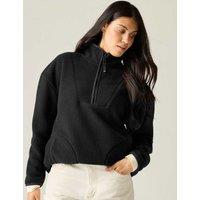 Regatta Frankie Borg Funnel Neck Longline Sweatshirt Black