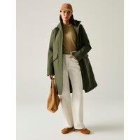 Regatta Ramona Hooded Padded Longline Raincoat Khaki