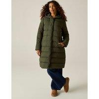Regatta Nehiala Hooded Padded Longline Jacket Khaki