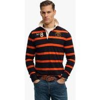Superdry & Co Pure Cotton Striped Embroidered Rugby Shirt Navy Mix