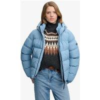 Superdry & Co Water Resistant Hooded Puffer Jacket Blue