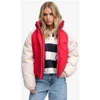 Superdry & Co Cotton Rich Water Resistant Padded Jacket Red Mix