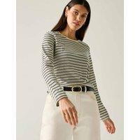 Regatta Federica Jersey Striped Top Beige